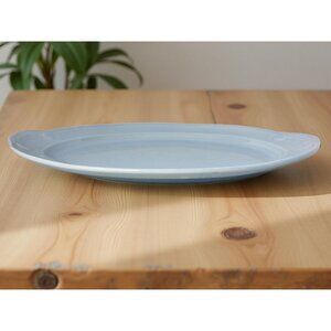 Vintage T.S & T. Taylor Smith Lu-Ray Pastels Blue Porcelain Serving Plate